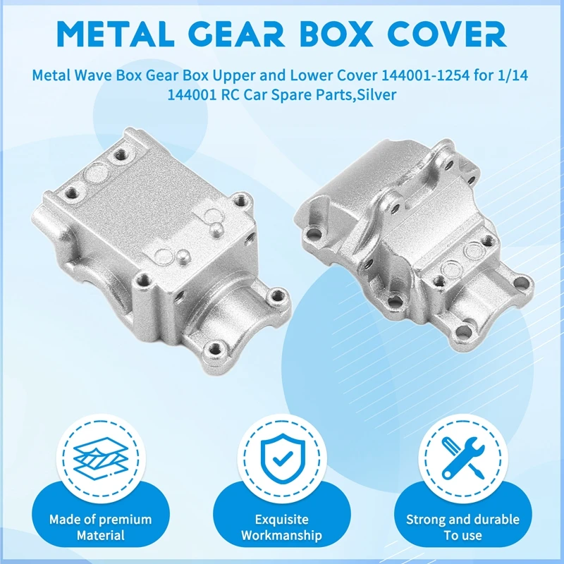 T23C Metal Wave Box Gear Box Upper And Lower Cover 144001-1254 For 1/14 Wltoys 144001 RC Car Spare Parts
