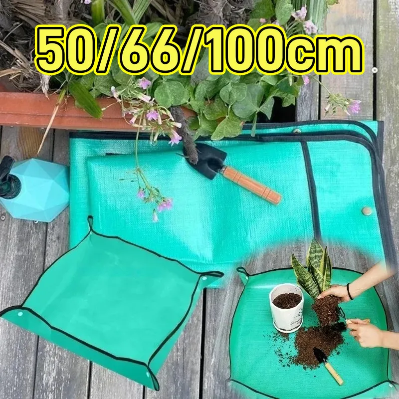 Foldable Waterproof Gardening Potting Mat for Planting and Transplanting