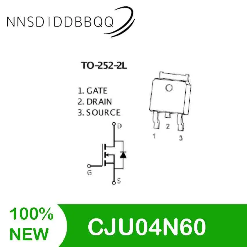 

20PCS/lot CJU04N60 MOSFET Transistor TO-252-2L(4R) IC Field Effect Transistors Set Electronic Components