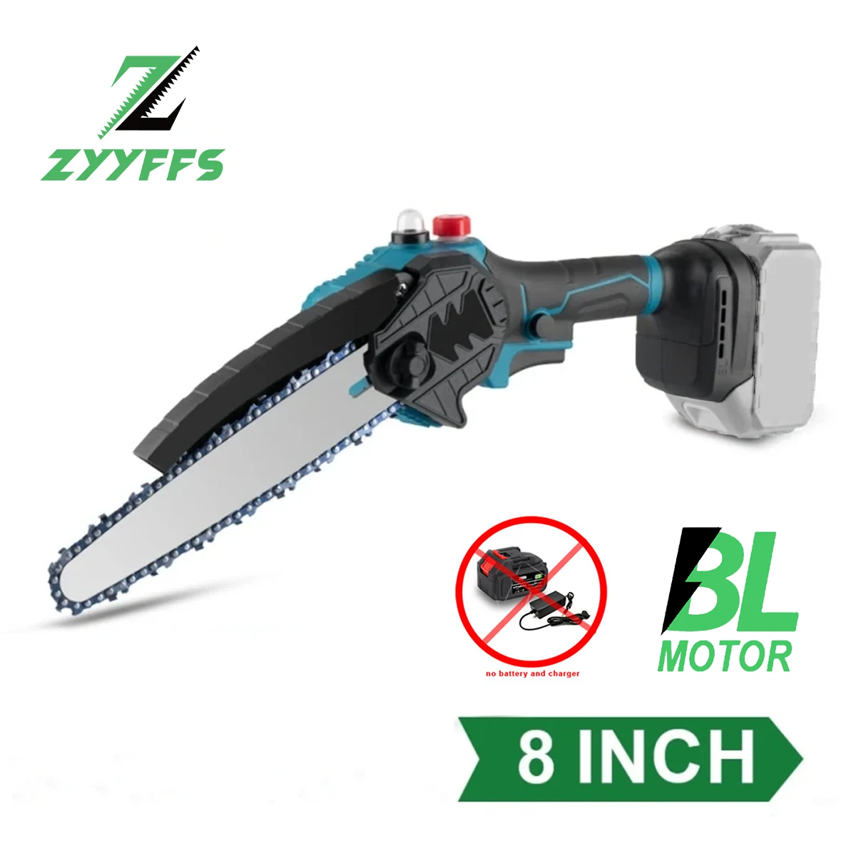 8 Inch Brushless Electric Chain Saw Oil Tank Auto refuel No Battery Outdoor Wood Pruning Saw