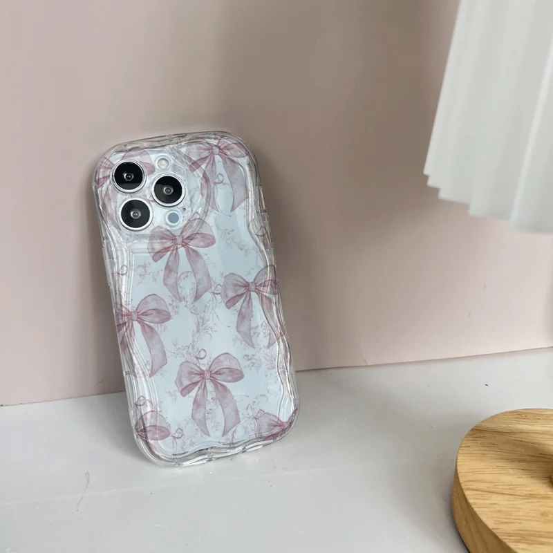 Chic Pink Bow Phone Case – Elegant and Stylish Protection Cover