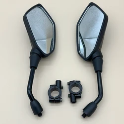 Universal Convex Motorcycle and E-Bike Rearview Mirrors (1 Pair) (10mm with holder)