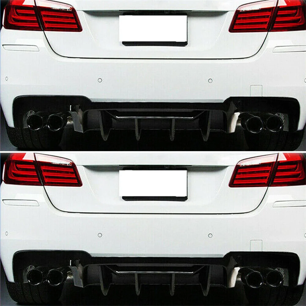 Heckdiffusor Für BMW 5er F10 F11 F18 M Sport 2010-2016 - Glanz Schwarz Carbon Optik