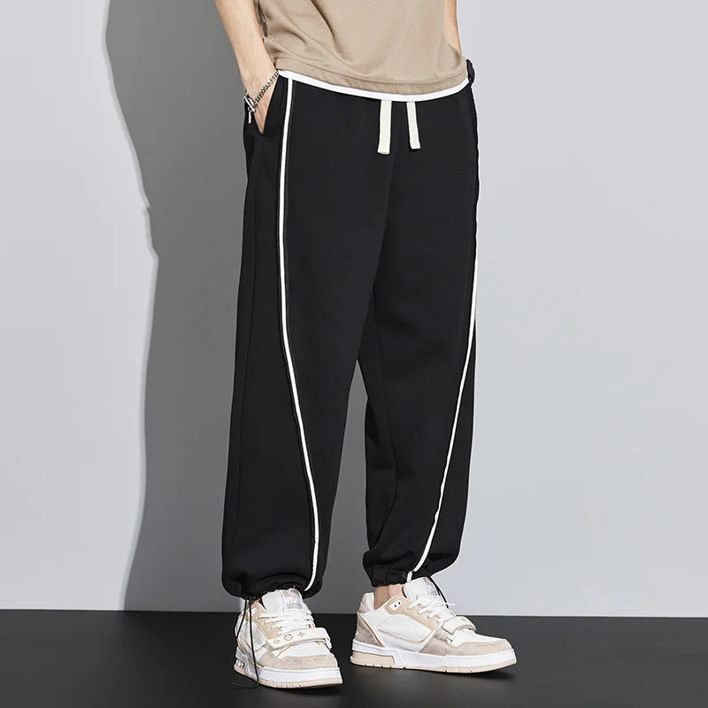 New ankle drawstring pants men's fashion brand loose pants casual pants pants men's