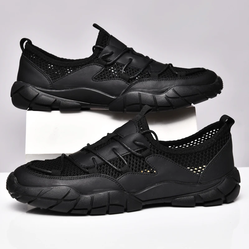 

2023 New Fashion Men's Shoes Casual Platform Sneakers Male Comfortable Nice Summer Breathable Mesh Shoes For Men Plus Size 37-47