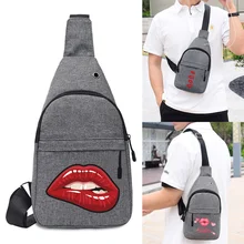 

Chest Bags for Women and Men Outdoor Sport Poch Case New Mouth Printing Youth Bag Storage Mobile Phone Coin Purses Lipstick Bag