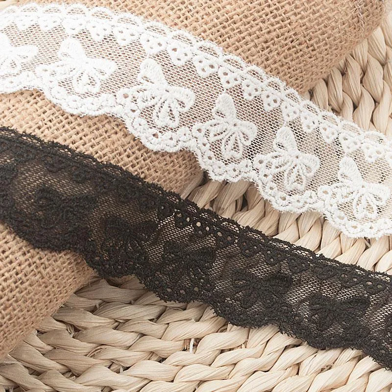 5Yards Cotton Embroidered Sewing Ribbon Guipure Lace Trim Fabric DIY Garment Accessories African Lace 3.5cm Width
