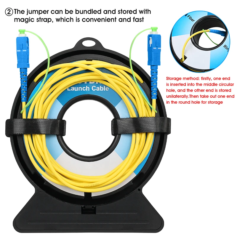 PAYEN SC/FC/ST/LC-UPC/APC OTDR Dead Zone Eliminator,Fiber Rings 150M Fiber Optic OTDR Launch Cable Box