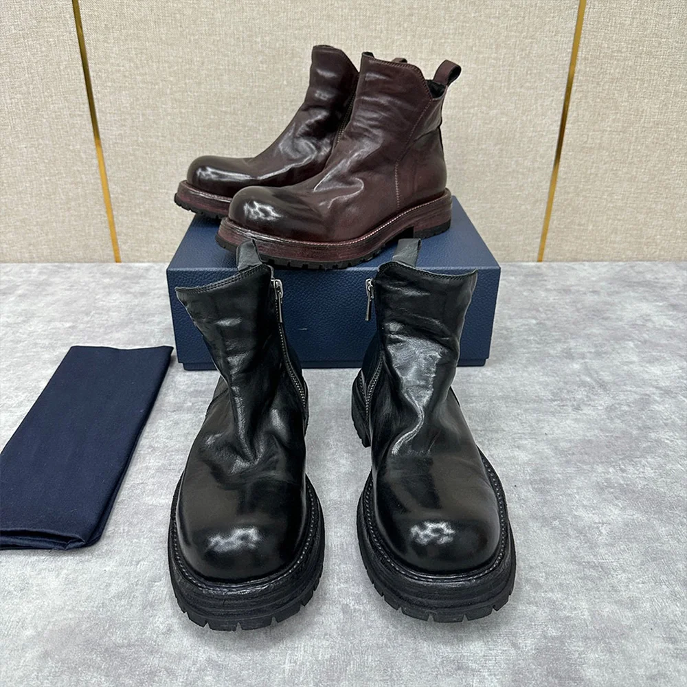 

Vintage High Top Leather Boots Ngvp #nigo6773