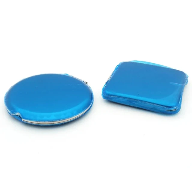 Miroir de maquillage Portable en acier inoxydable pour femmes, 1 pièce, poche à main, côté plié, miroir de maquillage cosmétique, petites formes diverses 6