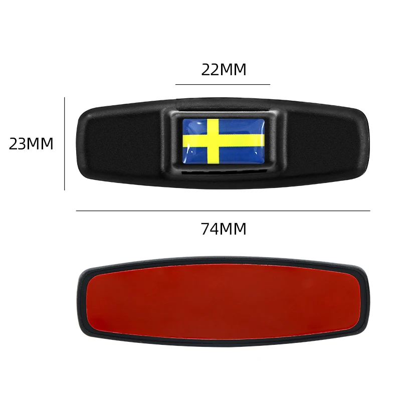 Sweden Flag Emblem Car Safety Belt Buckle Car Styling Safety Stopper Belt Clips Adjusting Clip Tension Adjuster for Volvo XC60