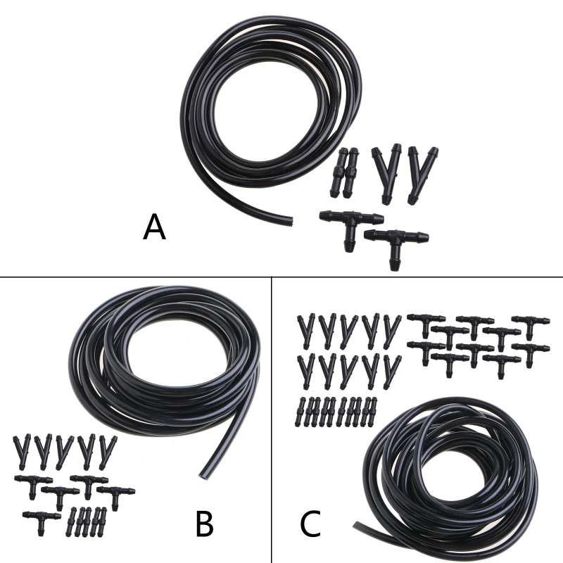 Car Washer Fluid Hose Kit Hose Windshield Jet Spray Wiper Tube Replace Car washer fluid hose kit hose windshield jet spray wiper tube replace