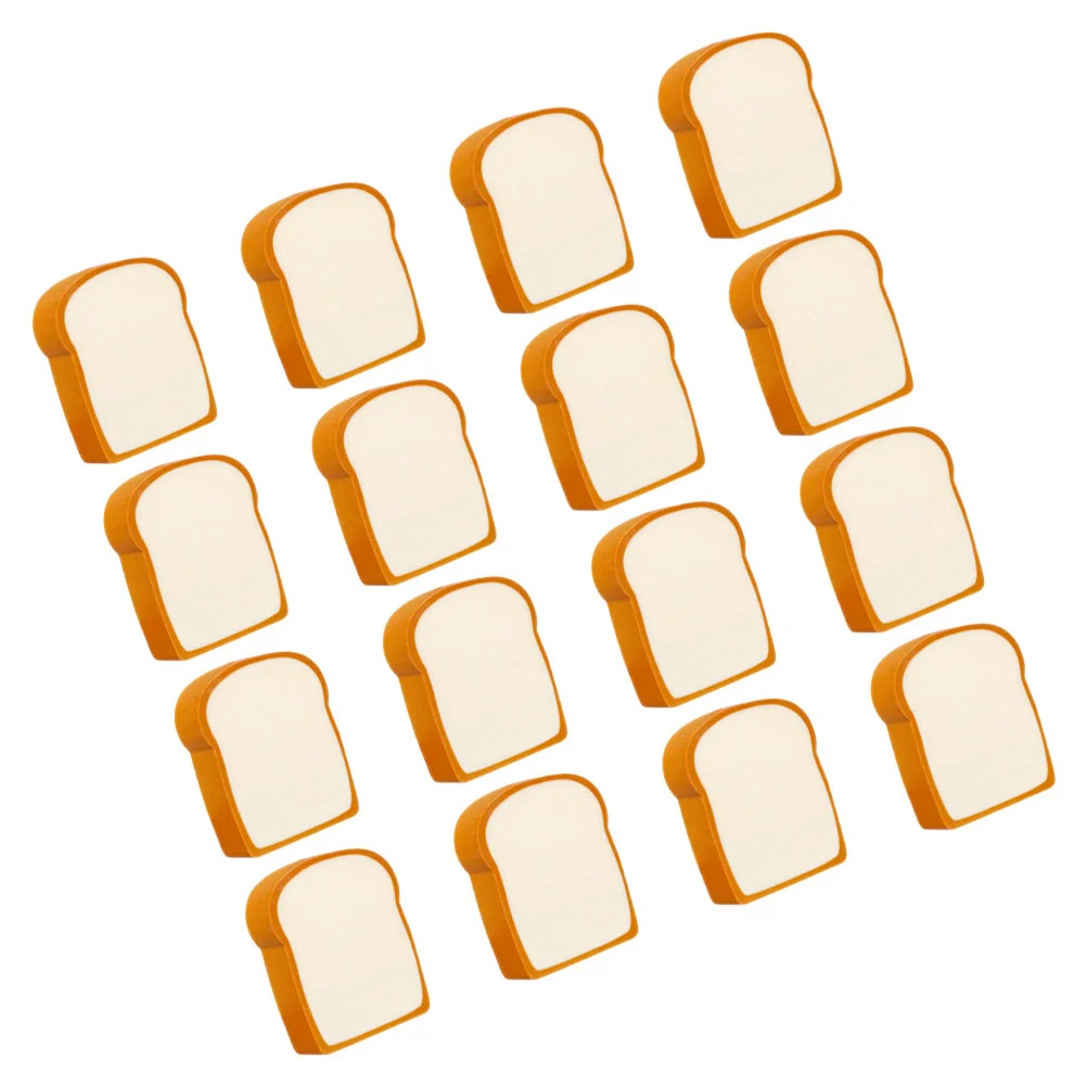 

16pcs Adorable Erasers Toast Shaped Erasers Bread Style Cute Erasers Party Favors