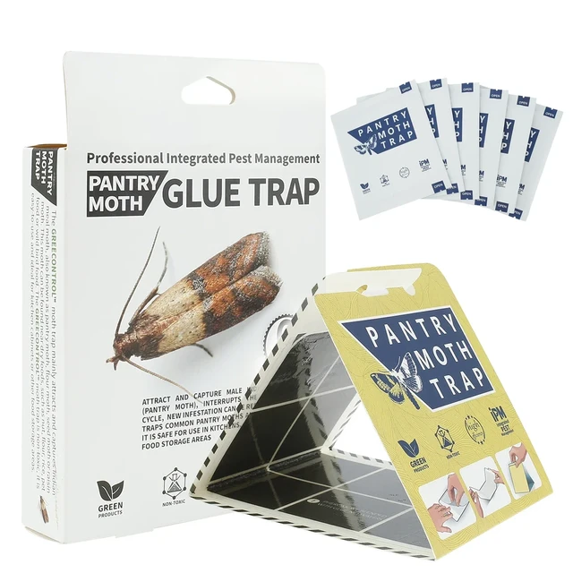6Pcs Pantry Moth Traps Eco-Friendly Moth Traps Non-Toxic Sticky Glue Moth  Trap with No Insecticides for Home Pest Reject Control - AliExpress