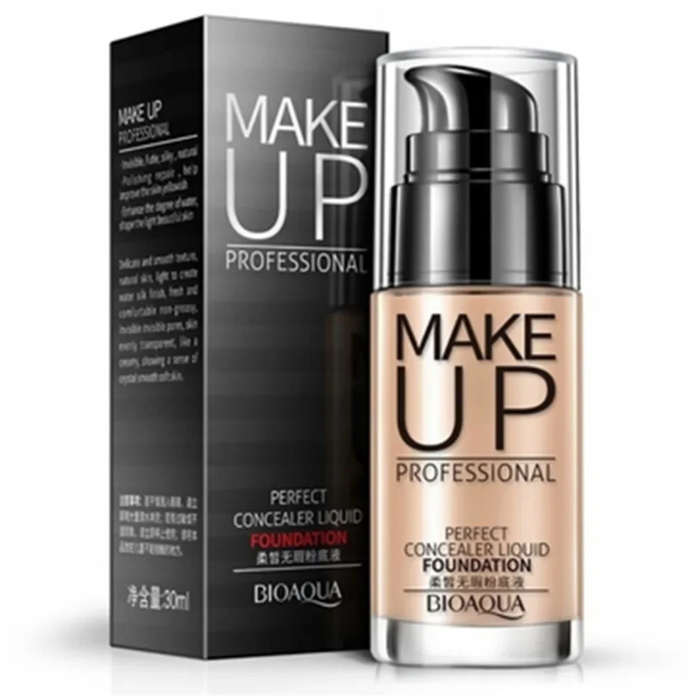 Radiant Glow Liquid Foundation Concealer - Waterproof, Brightening & Long-Lasting Formula