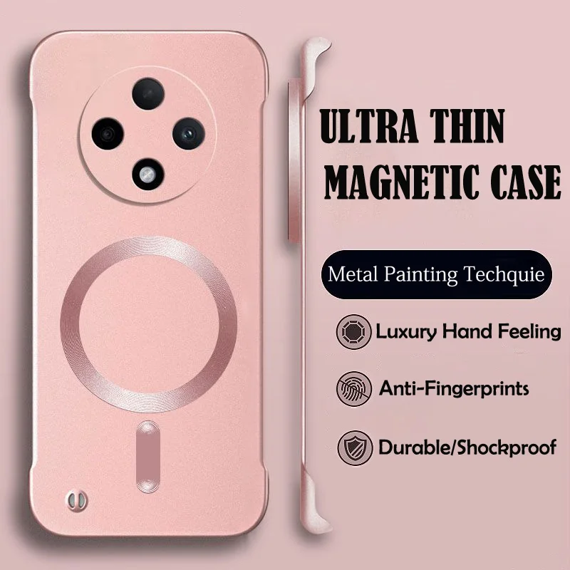 Luxury Magnetic Magsafe Wireless Charging Phone Case with Protective Bumper