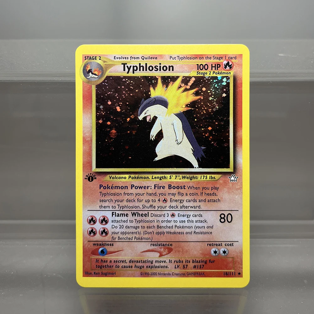 PKM Proxy Cards Classic 1996 1. Auflage Mewtwo Gyarados Alakazam Cards Collection PTCG Neo Genesis Folienkarte – Detail 24