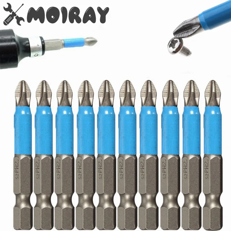 PH2 Cross Drill Bit Head Screwdriver Bits Hand Tools Anti Slip Electric