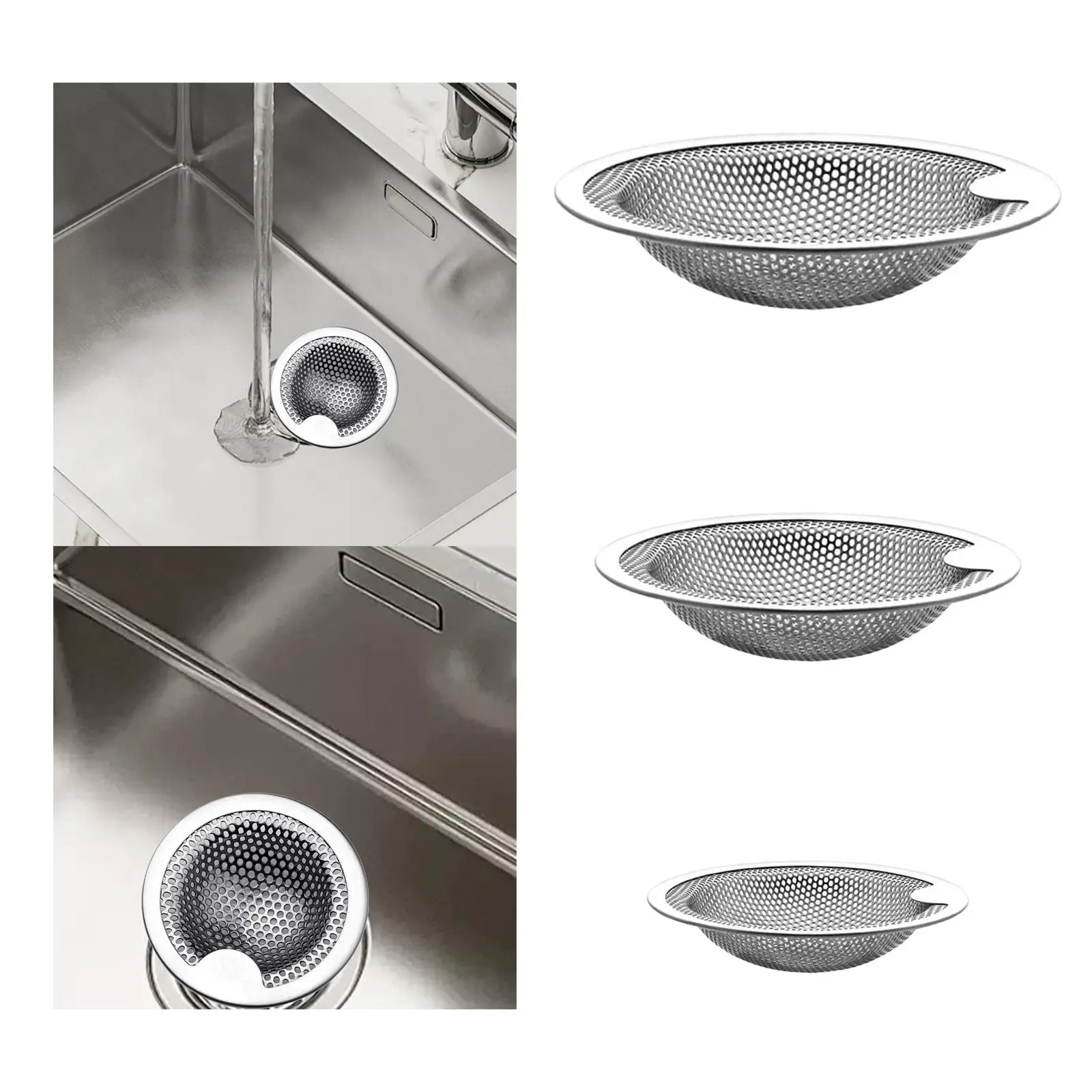 Kitchen Sink Strainer Easy to Install Rack Effective Clog Prevention Drain Strainer for Hotel Kitchen Office Bathroom Laundry Kitchen Sink Strainer Easy to Install Rack Effective Clog Prevention Drain Strainer for Hotel Kitchen Office Bathroom Laundry