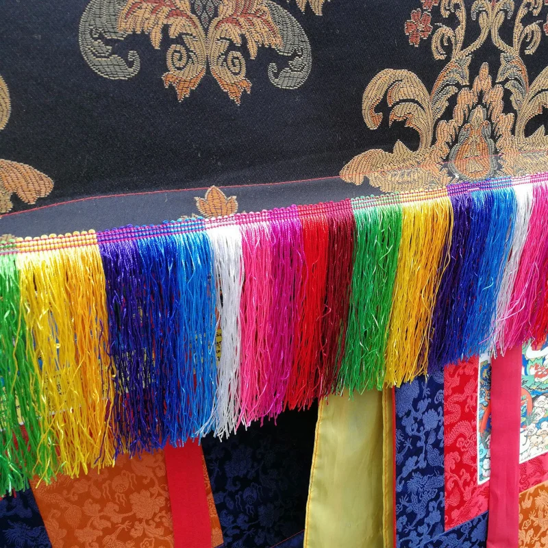 12Colorful Beard Truck Top Decoration with Five-Color Beard Lace Tibetan Ethnic Style Tibetan Buddhist Altar Table with