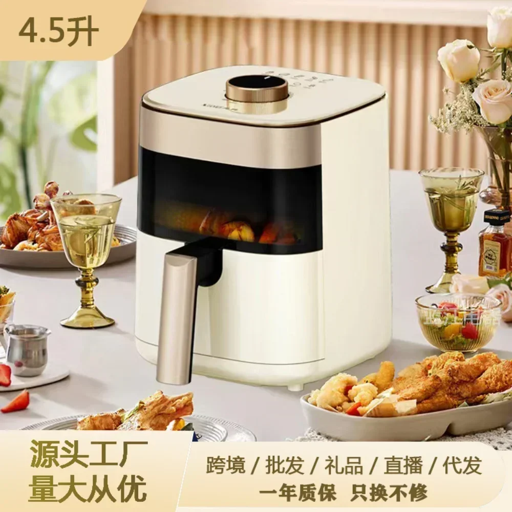 

Smart Air Fryers 4.5L Large-capacity Household Multi-functional Smart Oil-free Smokeless Electric Oven AirFryers 220V fryer