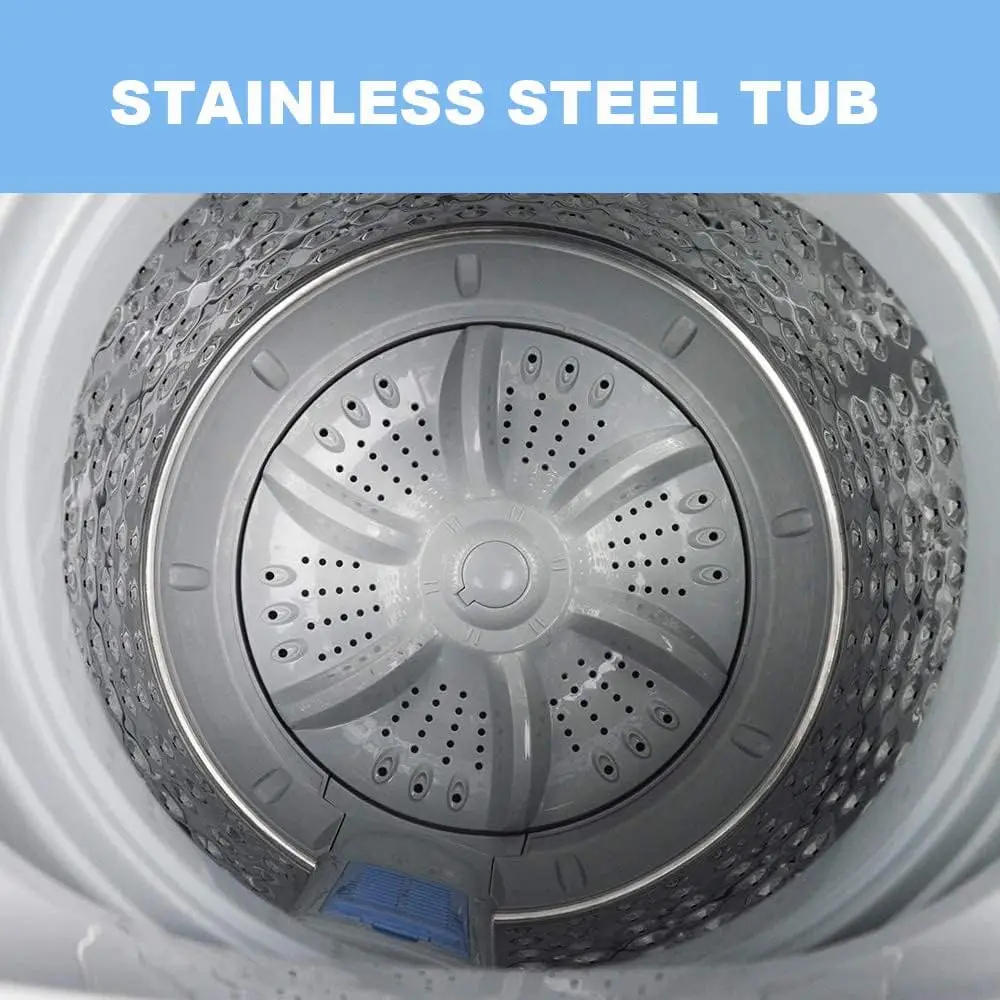 Portable Washing Machine 10 LBS Load Volume Fully Automatic 1.34 Cu.ft Laundry Washer with Built-in Drain Pump