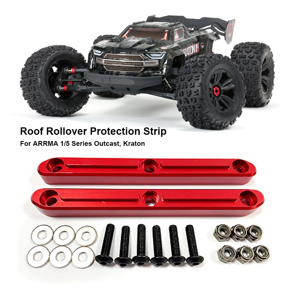 

2PCS RC Roof Rails Aluminium Alloy RC Body Roof Rails Compatible with ARRMA 1/5 Outcast Kraton 8s Parts Replacement Accessories