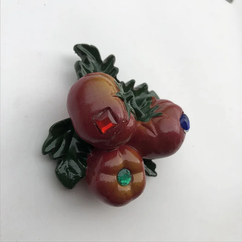 

Fridge Magnet Thailand simulation tomato creative resin decoration handicraft tourism souvenir message post