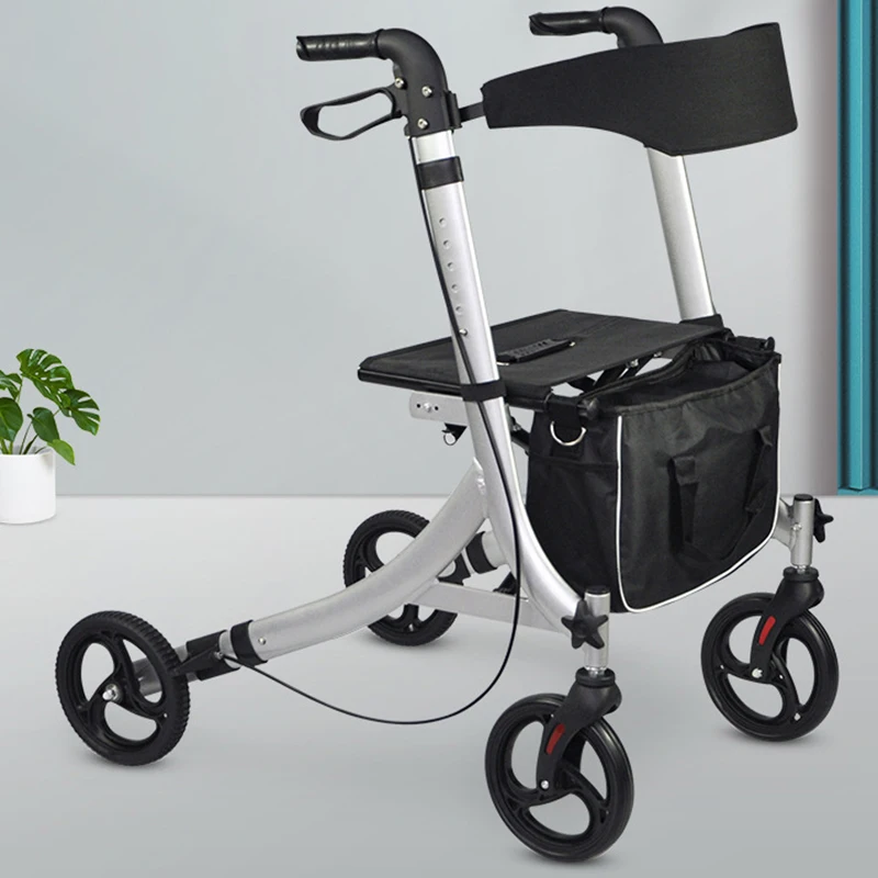 modern high quality multi function shopping cart durable forearm upright disability lightweight walker rollator foldable