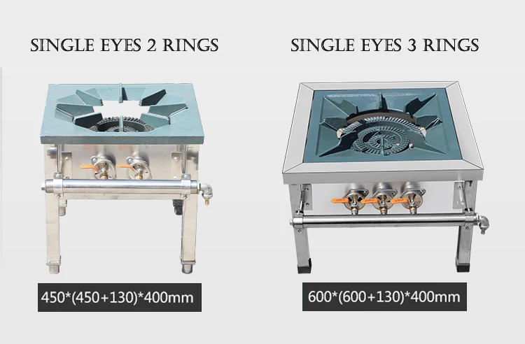 Commercial Camping Gas Stove Cooktop Hob Single Gaskocher Stainless Steel Dual-cooker Cooktops Energy-saving Cooking Equipment
