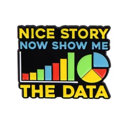 Whimsical Data Scientist Enamel Pin Brooch - Playful Accessory and Fun Gift (MULTI)