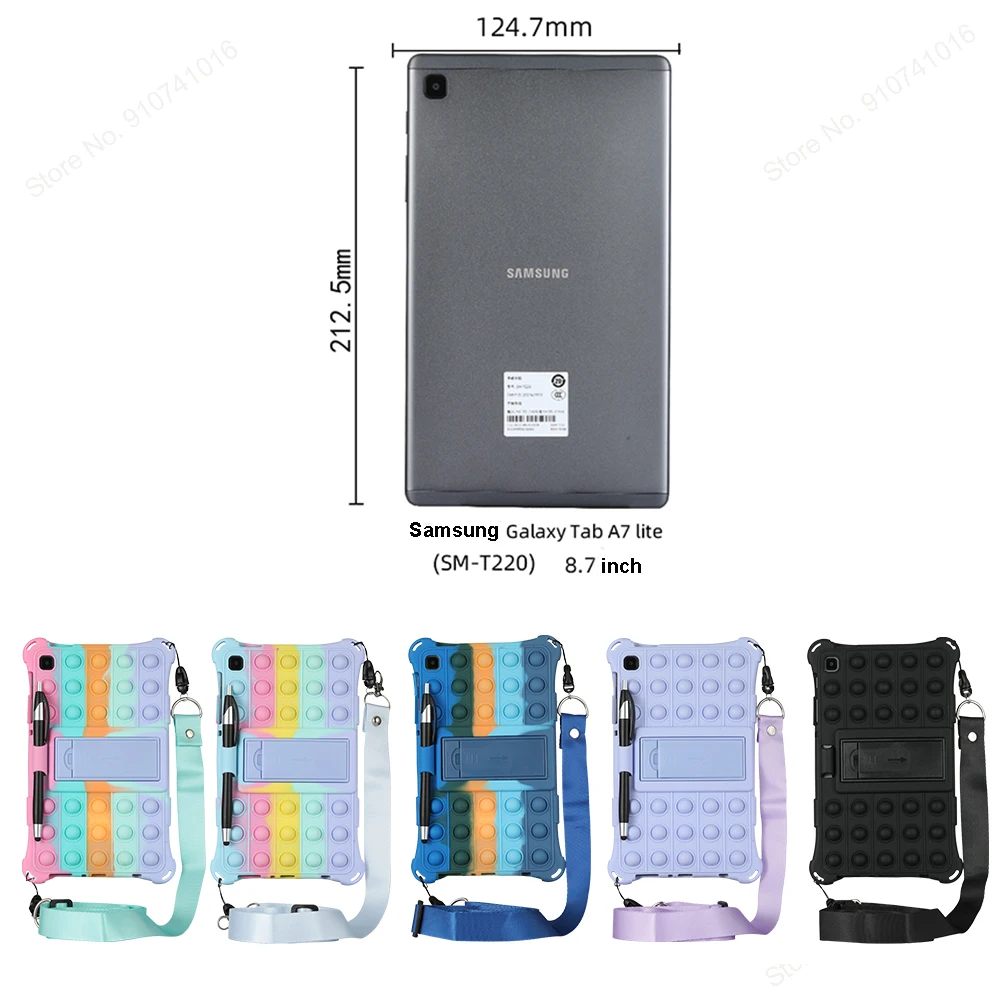 Estojo Bolha Macia para Samsung Galaxy Tab Estojo para Tablet a7 10.4 2023 Sm-t500 T505 a7 Lite 8.7 2023 Sm-t220 T225 - Imagem 4