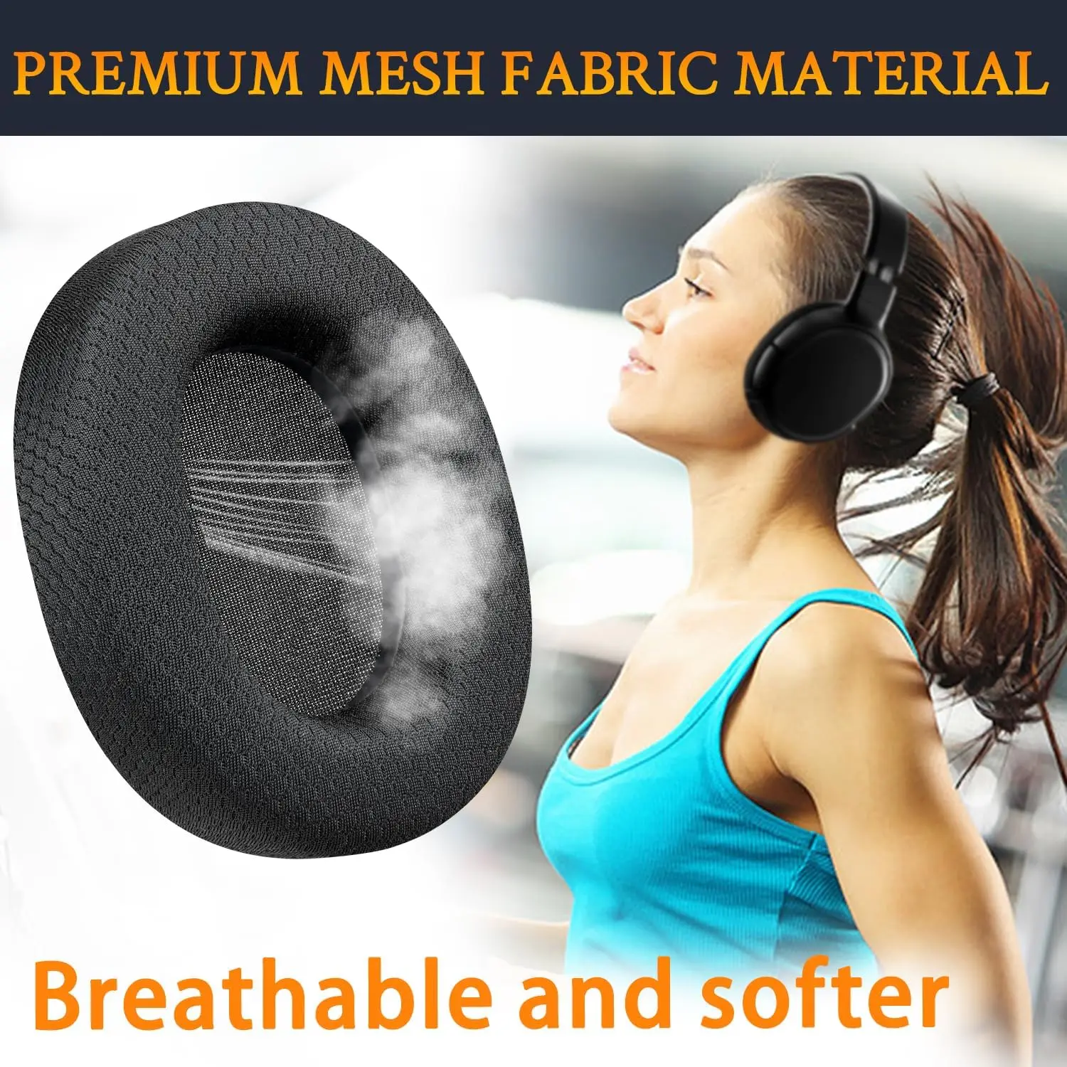 HPH MT8 MT5 Headphone Mesh Fabric Earpads for Yamaha HPH-MT8 HPH-MT5 Headphone Replacement Foam Earmuffs Ear Pads Cushions