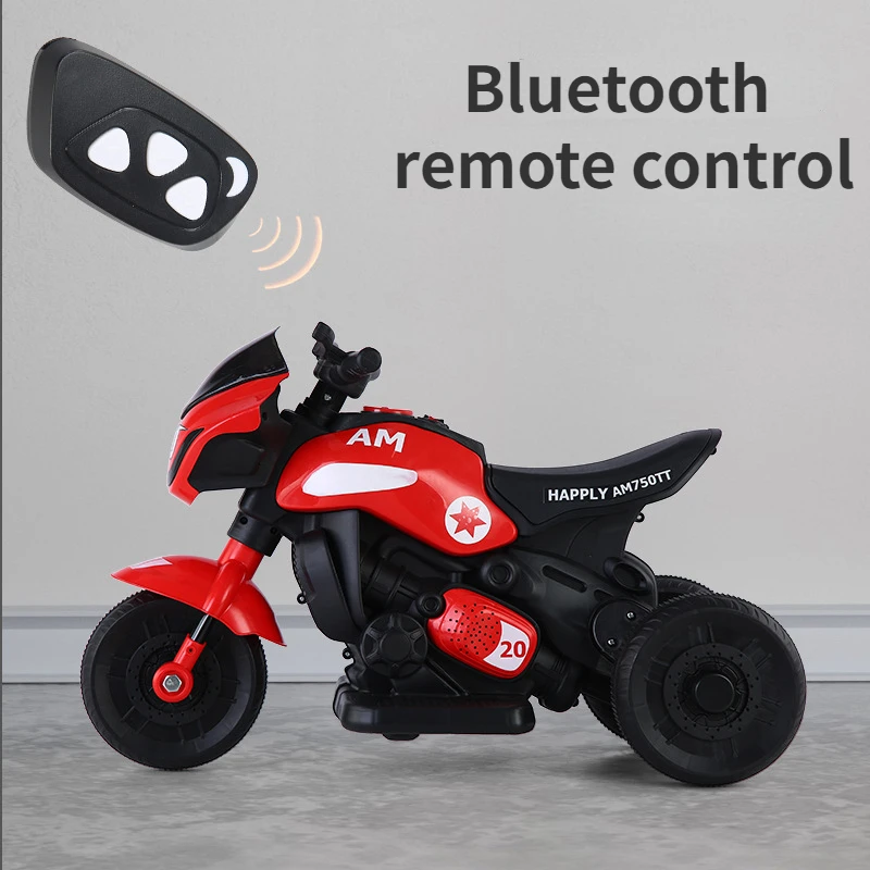 Children's Electric Motorcycle Boys and Girls Rechargeable Remote Control Toy Car 1-4 Years Old Kids' Ride on Battery Vehicles