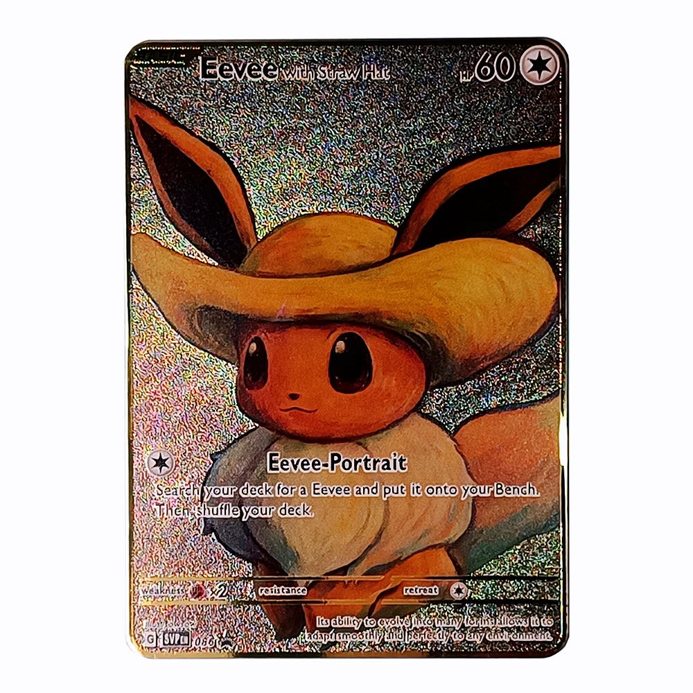 Metal Pokragon Letters Van Gogh Pokemon Cards Charizard Vmax Pikachu Gx Mewtwo Ex Gold Iron Vstar Card Anime Game Toys Regali Per Bambini