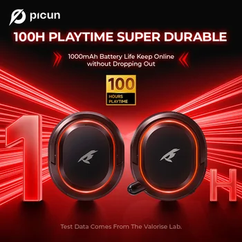 Picun G2 2.4G Wireless Gaming Headset Bluetooth Headphones 5ms Low Latency 7.1 Surround ENC Mic For PC PS4 PS5 Phone Switch 5