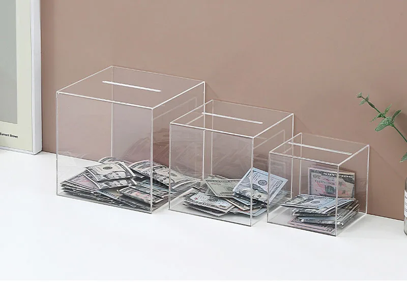 Mealheiro transparente em acrílico com grande capacidade_voghion.com