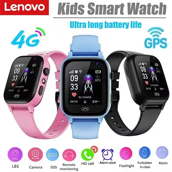 Lenovo Kids Smart Watch SOS Wifi GPS Location Video Call 4G Electronic Watch Card Camera Waterproof School For Boys Girls Gift 1