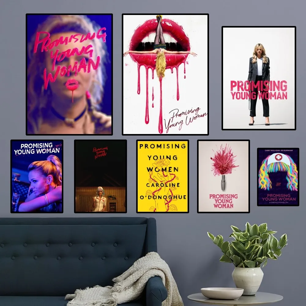 

Постер с обещанной молодой женщиной, домашний декор, эстетическое искусство, настенные наклейки