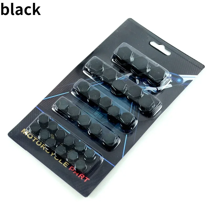 30pcs/set Motorcycle Screw Cover Head Screw Nut Electroplated Cap Cover