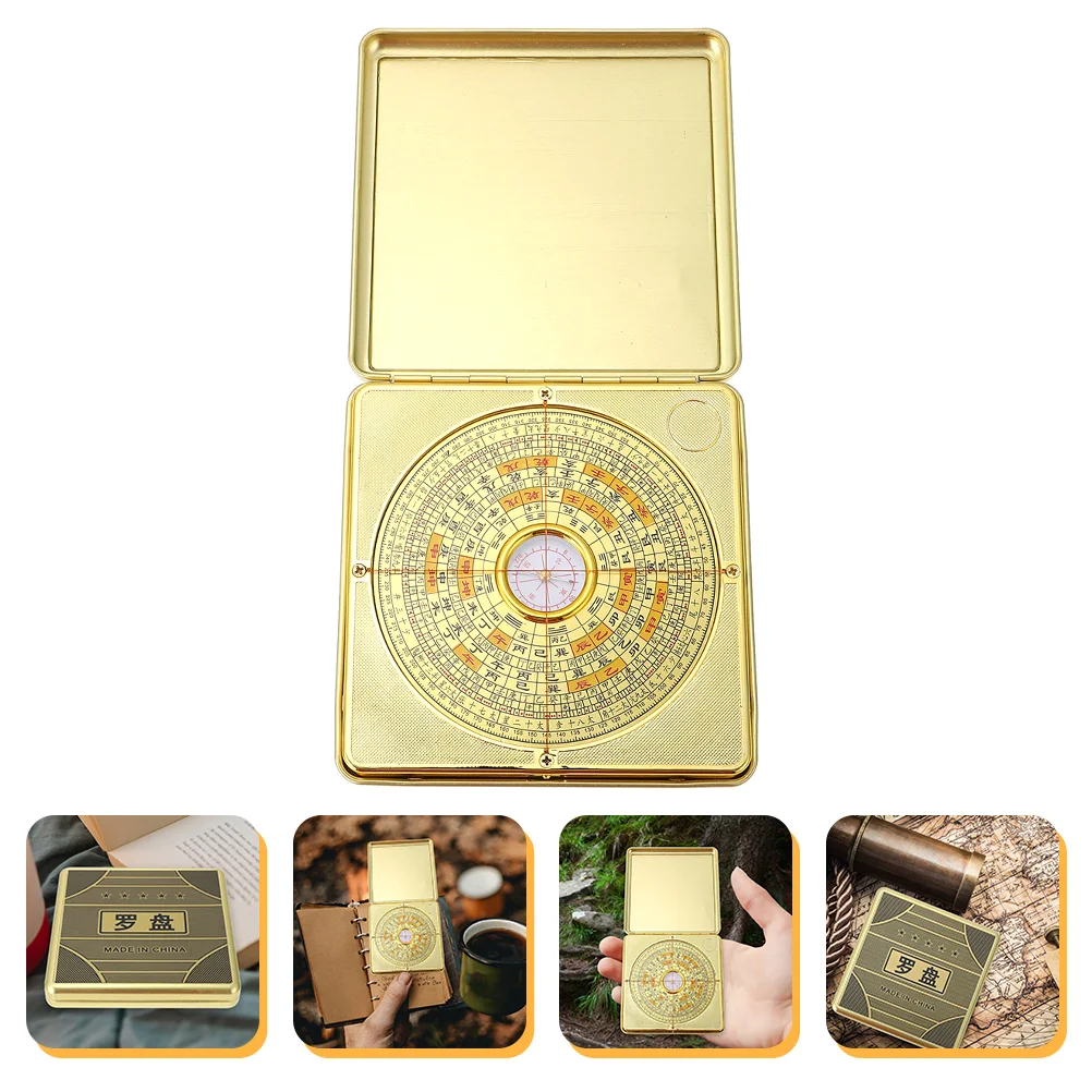 

Compass Chinese Style Adornment Brass Home Decor Multifunctional Divination Chic Traditional Alloy I-ching