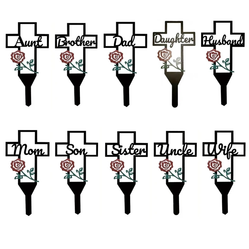 

Metal Stake Decorative Grave Marker Garden Yard Signs for Memorizing 594C