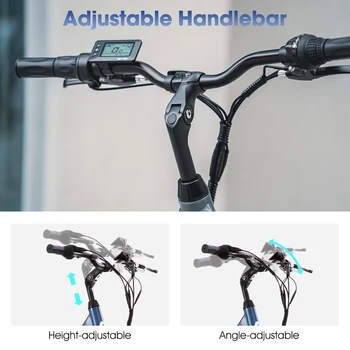 HILAND electric road bike, detachable lithium battery, commuting electric bike, Including shelves, 250W, with LCD display 3