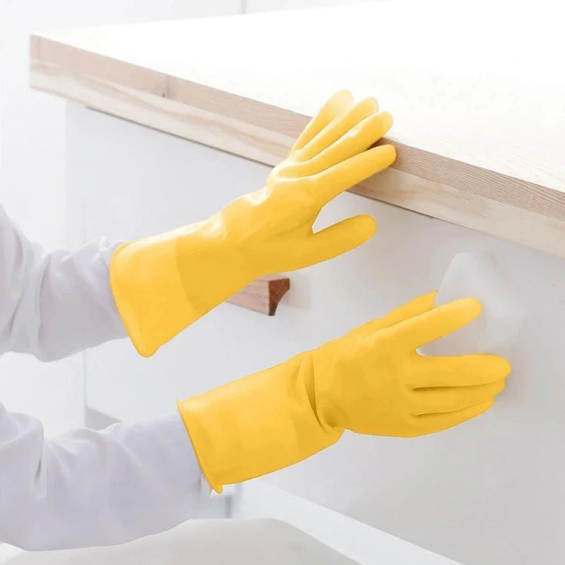 Thickened Beef Tendon Rubber Latex Gloves Washing Dishes Wear-resistant Household Cleaning Car Washing Waterproof Gloves