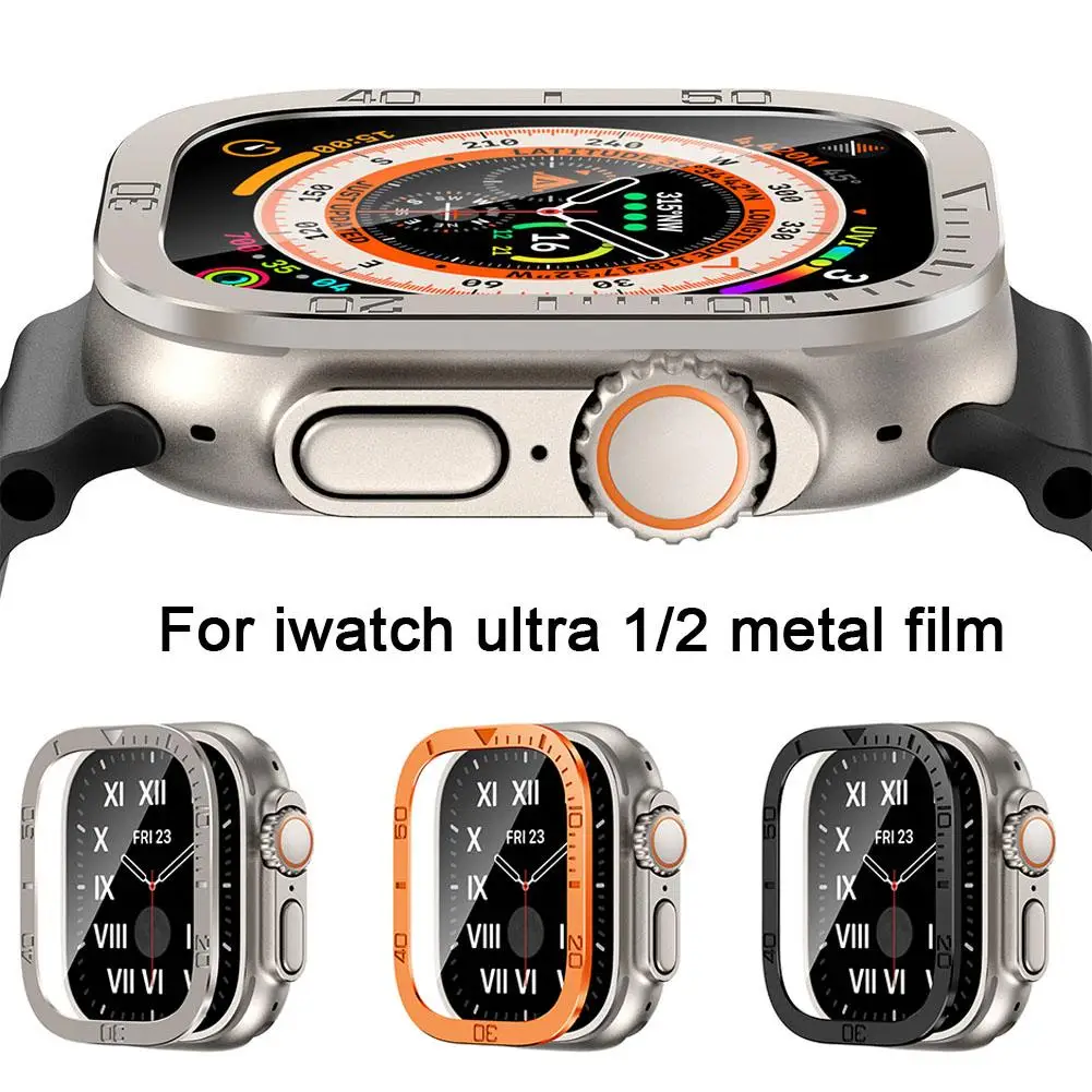

Bumper IWatch 49mm Clear Film For Iwatch Ultra 1/2 Metal Film for Apple watch Screen Protector 49mm Waterproof Protective A3E8