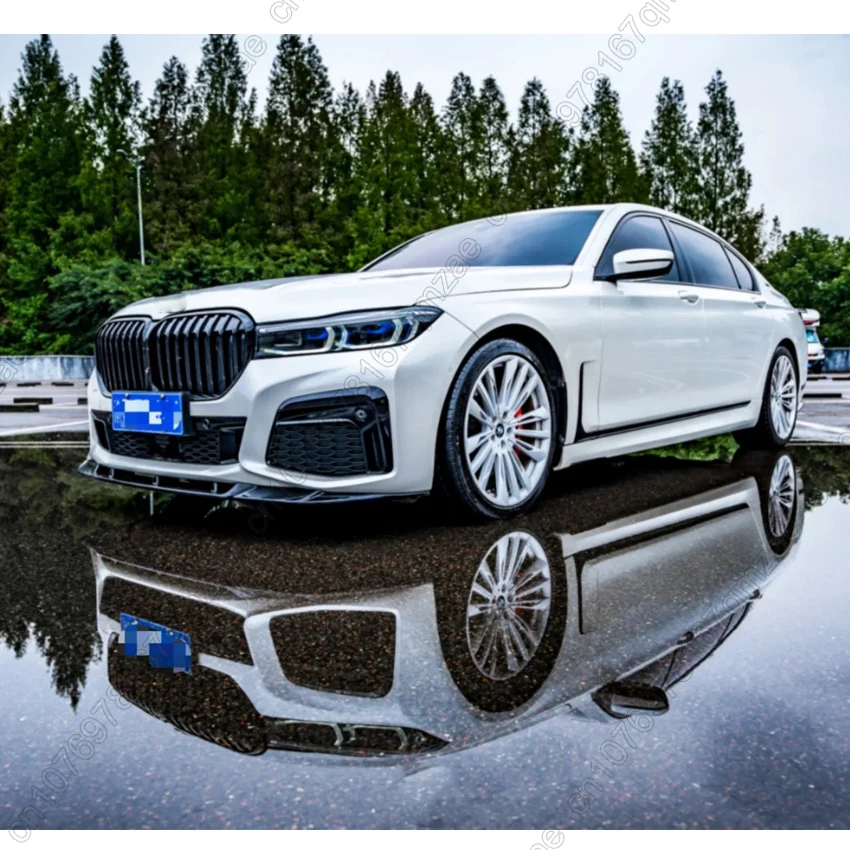 MP 스타일 앞 범퍼 스플리터 립 스포일러 BMW G11 G12 740i 750i Li M760Li LCI M 스포츠 2019-2022 튜닝 바디 키트