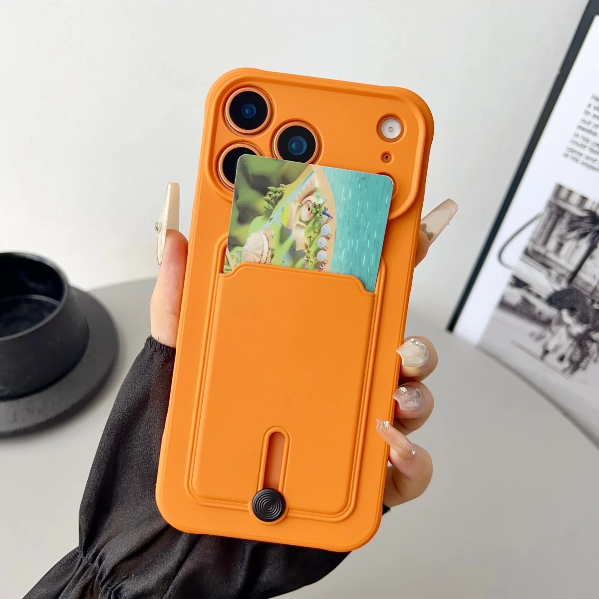 Slim Shockproof Silicone Wallet Phone Case with Card Holder