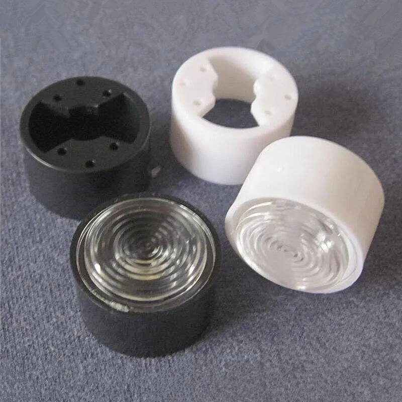 

#JZCI-20 High quality Led Optical Lens, Lens Diameter 20mm, Holder Size 22X13mm, 30 degree Thread Surface, PMMA