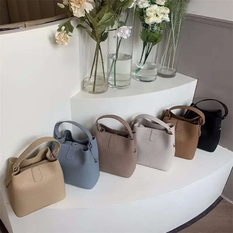 

Large capacity senior sense women's bag new style all fashion crossbody bag simple temperament bucket shoulder bag