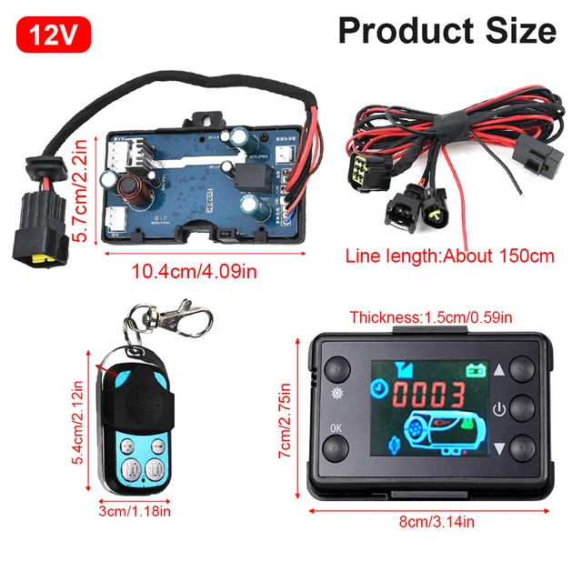 12V Air Diesel Heater LCD Display Switch Control Controller Board  Motherboard Remote Control For Car Van Camper - AliExpress